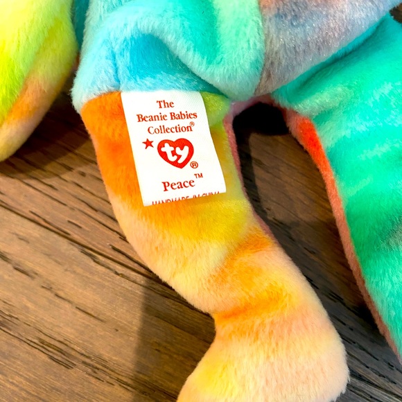 Rare 1996 Peace Beanie Baby With Tag Errors - Picture 4 of 7